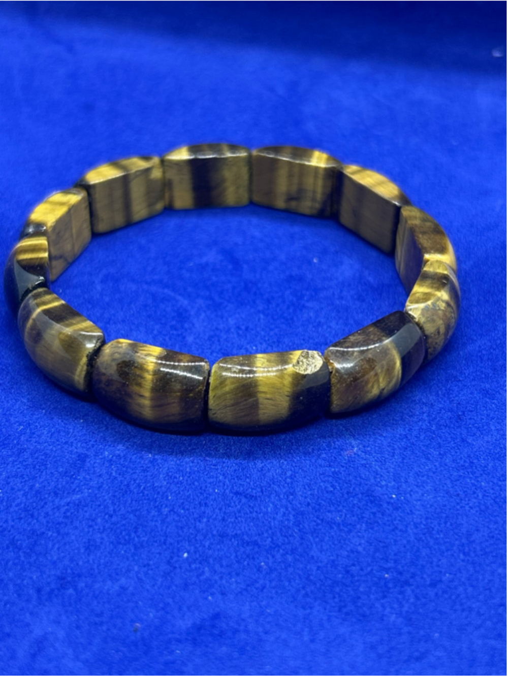 Unbranded Women's Tiger Eye Beaded Bracelet One Size Brown Gold